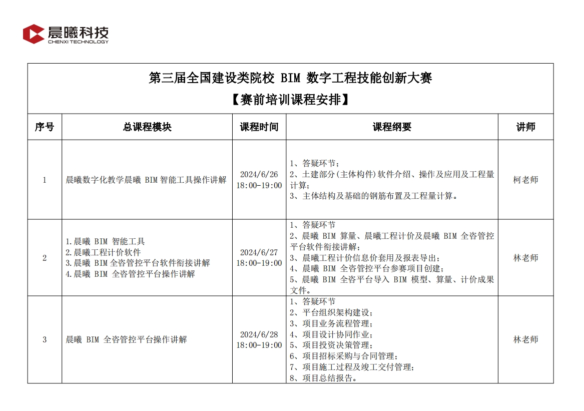 第三届全国建设类院校BIM数字工程技术创新大赛【第二期赛前培训课程安排】.png